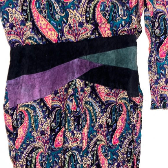 Vintage 80s Paisley Print Dress - Picture 11 of 14
